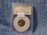 1910 $5. INDIAN HEAD GOLD PIECE IN IGS MS63 HOLDER