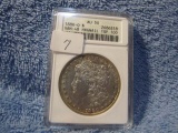 1880O MORGAN DOLLAR ANACS AU50 VAM-48 HANGNAIL TOP-100