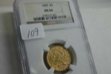 1895 $5. LIBERTY GOLD NGC MS64