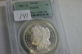 1881S MORGAN DOLLAR PCGS MS64 PL