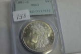 1880S MORGAN DOLLAR PCGS MS62 OGH