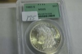 1880S MORGAN DOLLAR PCGS MS65