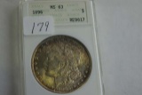 1896 MORGAN DOLLAR ANACS MS63