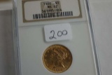 1900 $5. LIBERTY HEAD GOLD PC. NGC MS62