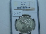 1925 PEACE DOLLAR NGC MS64