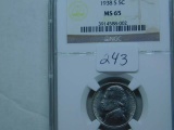 1938S JEFFERSON NICKEL NGC MS65