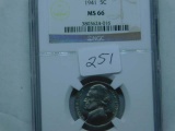 1941 JEFFERSON NICKEL NGC MS66