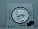 1952 WASHINGTON QUARTER BU