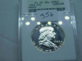 1963 FRANKLIN HALF ANACS PF66 OBV. CAMEO