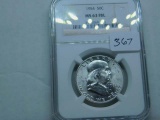 1954 FRANKLIN HALF NGC MS63 FBL