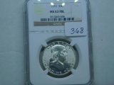 1955 FRANKLIN HALF NGC MS63 FBL