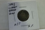 1883 SEATED DIME XF