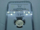 1946 ROOSEVELT DIME NGC MS65