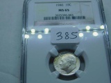 1946 ROOSEVELT DIME NGC MS65