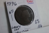 1796 LIBERTY CAP LARGE CENT AG