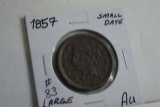 1857 LARGE CENT 