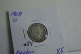 1908O BARBER DIME XF