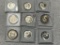 9- 1964 Kennedy Half dollars, all 90% silver