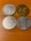 2- Oklahoma, Wisconsin and Wichita State tokens, all aluminum