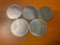 Assorted Schedule Tokens, Iowa, Wayne State, and Tulsa, all aluminum