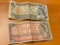 Canadian $1 bill, and 1954 Canadian $2 bill