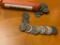 Roll of assorted 1943 Wheat Cents, all appear to be D and S mint marks