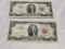 2- 1963 $2.00 Red Seal notes