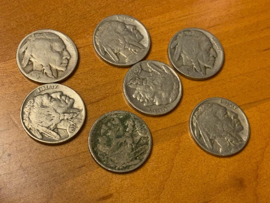 1926, 1927, 1928, 1934D, 1935, 1936 and 1937 Buffalo Nickels