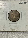 1863 Indianhead Cent, bronze