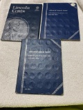 3- Partial Lincoln coin folders, see all pics