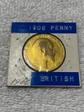 Gold Plated 1906 British Penny