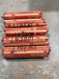5 rolls of Wheat Cents