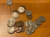 Assorted Wheat cents and NO DATE buffalo nickels