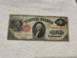 1917 $1.00 Silver Certificate, see all pics for condition, notice the cuts in the top left corner