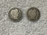 1908 and 1916 Barber Dimes