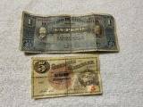 Pair of Foreign Currency Notes