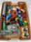 Box of toys - tractors, airplanes, cars