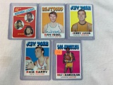 1971-1972 Topps basketball stars: Chamberlain, Berry, Lucas, Issel (Rookie)