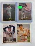 1957 Topps baseball: Nellie Fox, Mossi, Lepco, Crome