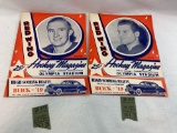 (2) 1948-49 Detroit red wings programs with ticket stubs