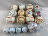 (16) Cleveland Indians signed baseballs and golf balls