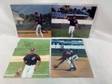 (2) Jim Thome & (2) Omar Vizquel signed 8x10 photos