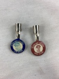 Vintage Cleveland Indians Early Wynn & Jim Hegan pencil clips