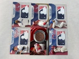 Mke Trout 500 HR coin card & 5 Topps Independence Day cards
