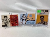 Basketball HOFers signed cards: George Gervin, Bob Mcadoo, Dolph Schayes