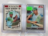 1970 Topps Reggie Jackson cards: card # 140 and # 459