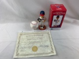 Cliff Lee signed baseballs w/ Cy Young Lee Bobblehead