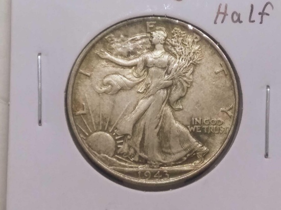 1943 walking liberty half AU