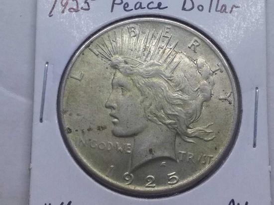 1925 peace dollar AU