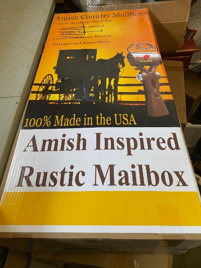 NEW Amish Inspired all Plastic Rustic Mailbox